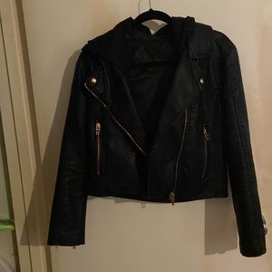 Blank NYC brand faux leather black jacket